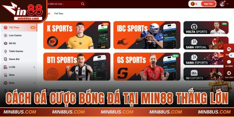 Cách cược bóng đá tại Min88