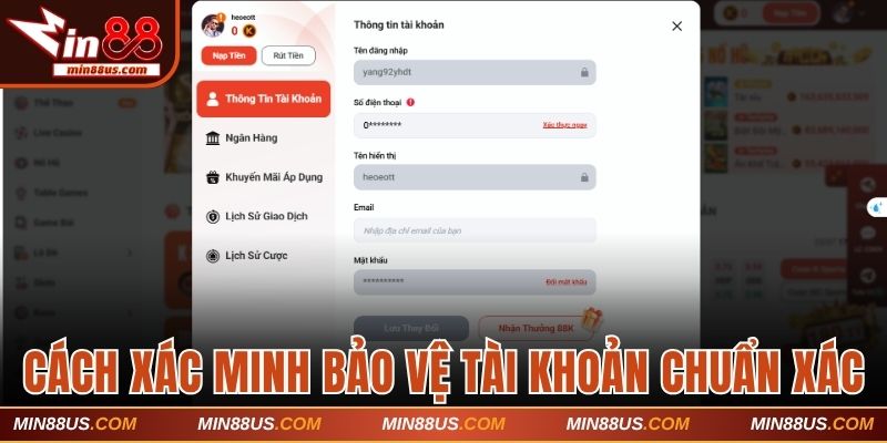 Cách xác minh bảo vệ tài khoản chuẩn xác