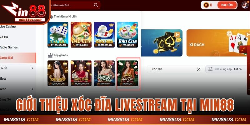 Chơi xóc đĩa livestream cực hấp dẫn tại Min88 
