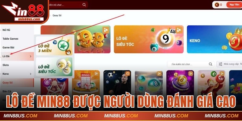 Lô đề Min88 được người dùng đánh giá cao