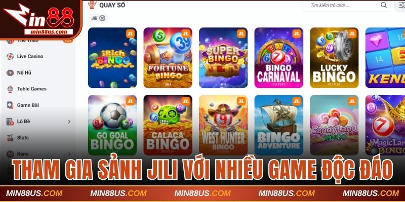 Tham gia sảnh Jili với nhiều game độc đáo